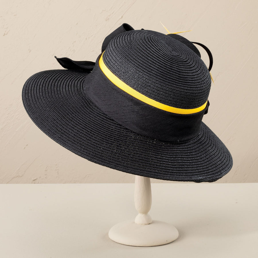 Brenna Black Sun Hat