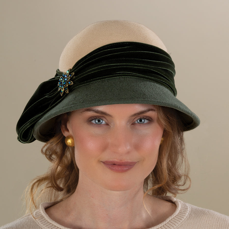 Jessica Camel & Green Cloche