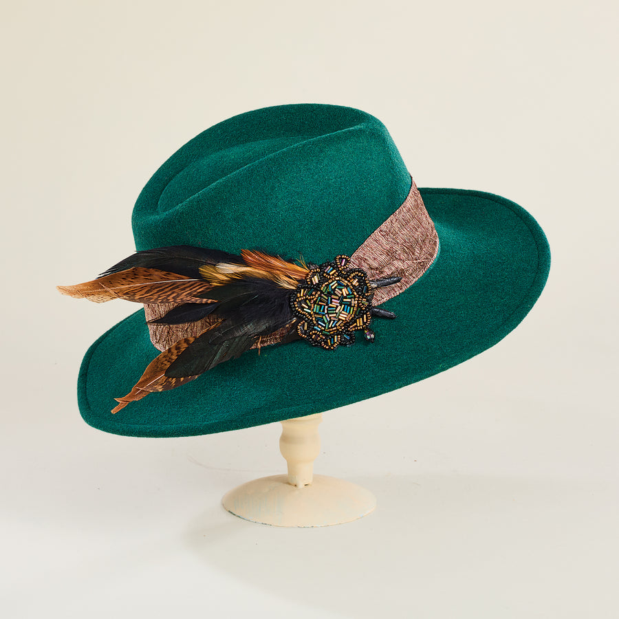 Yasmin Forest Green Fedora