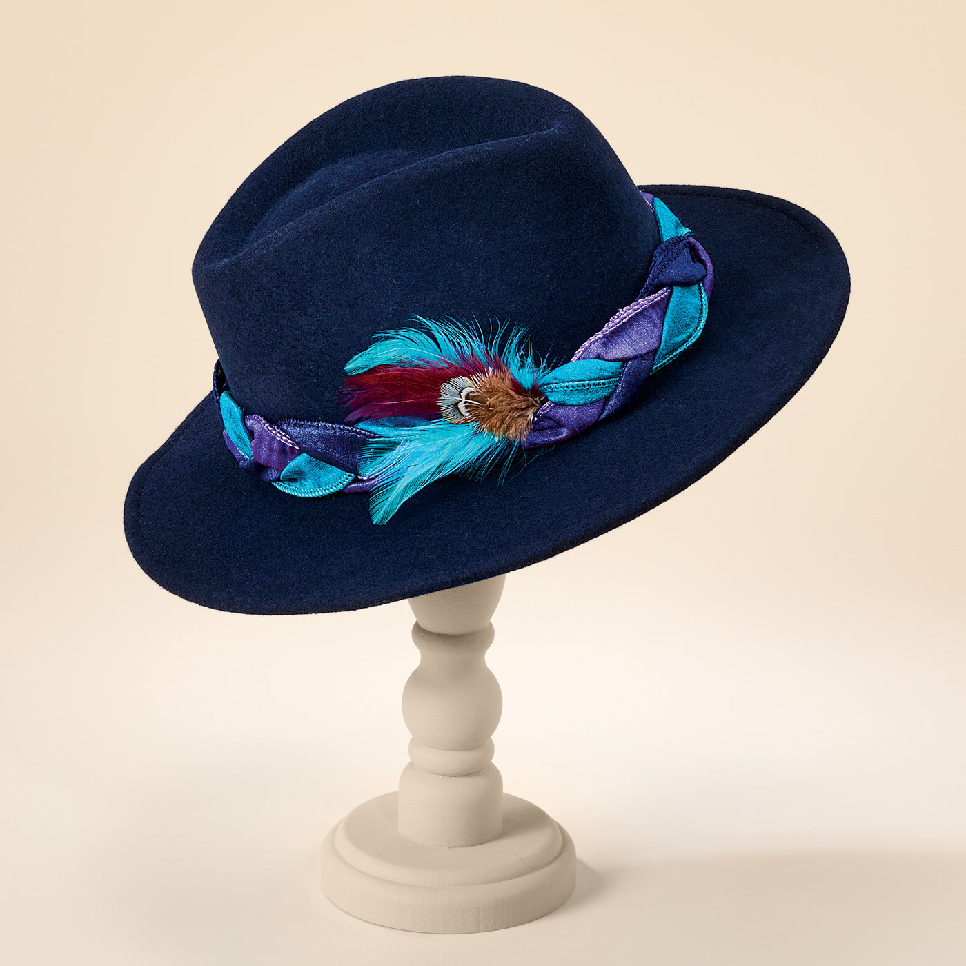 Everleigh Peacock Plumed Fedora