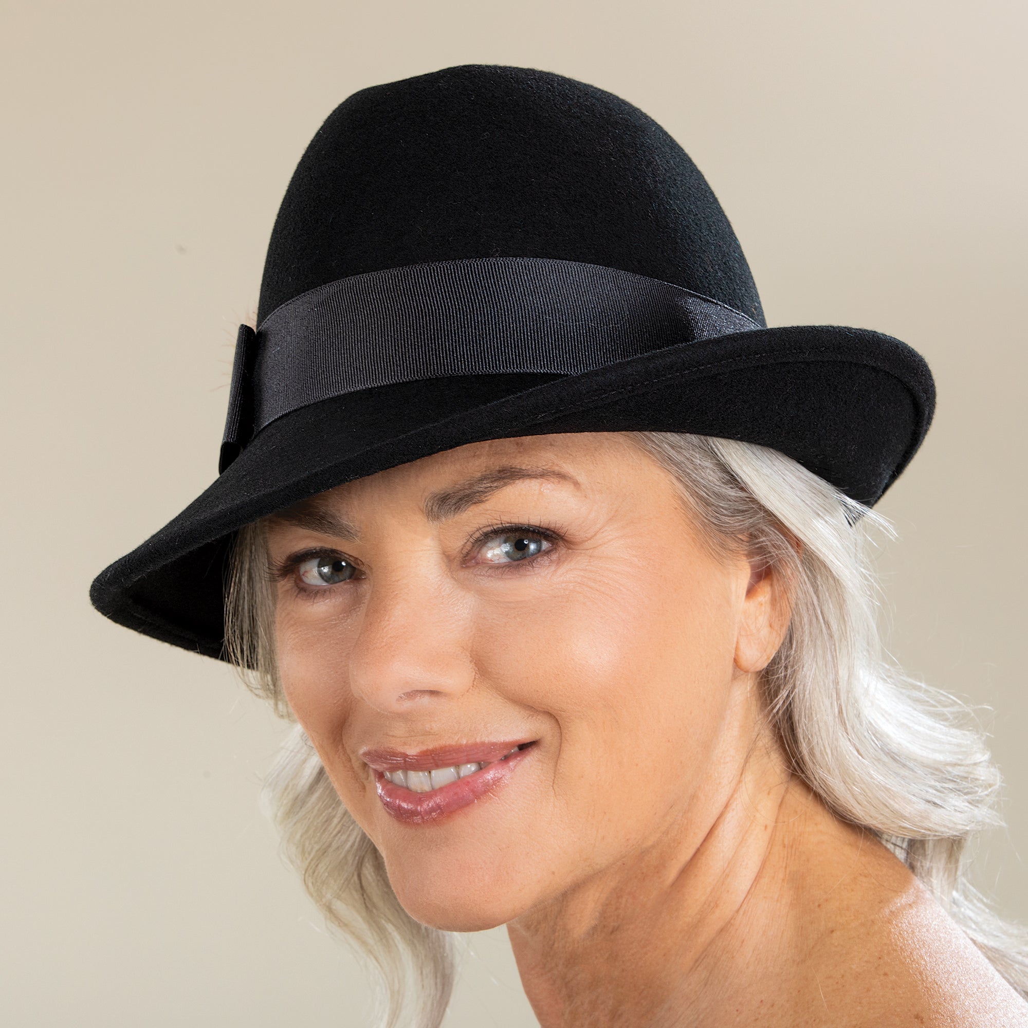 Madison Black Feathered Fedora