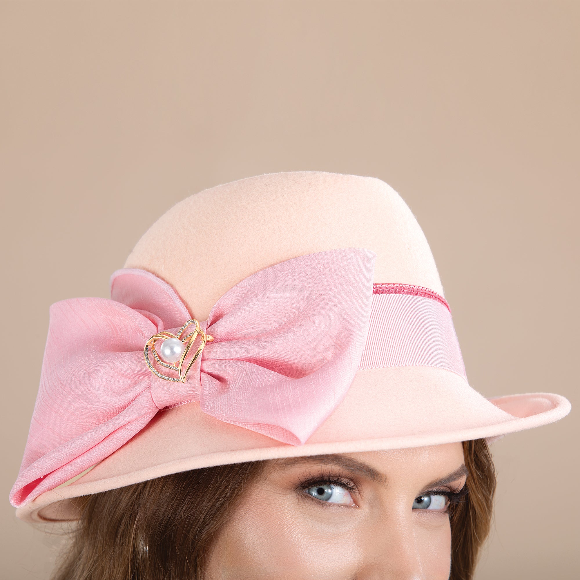 Valentina Pink Wool Fedora (Preorder)