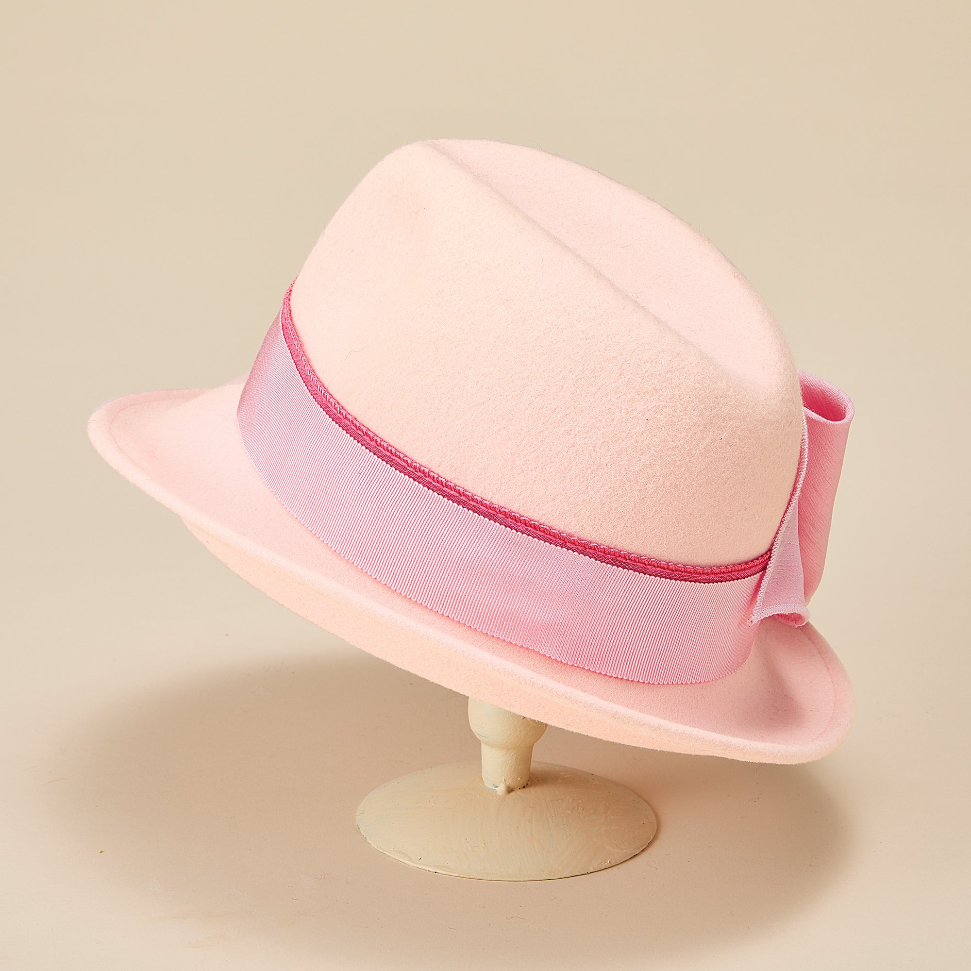 Valentina Pink Wool Fedora (Preorder)