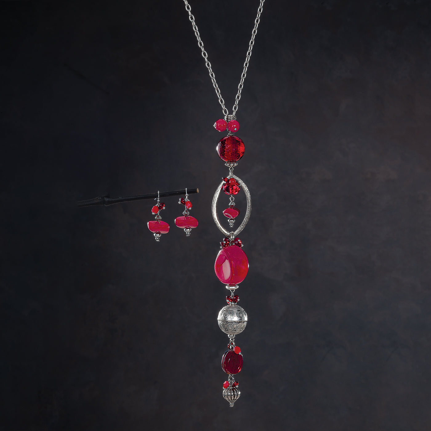 Red Rocks Necklace & Earrings Set