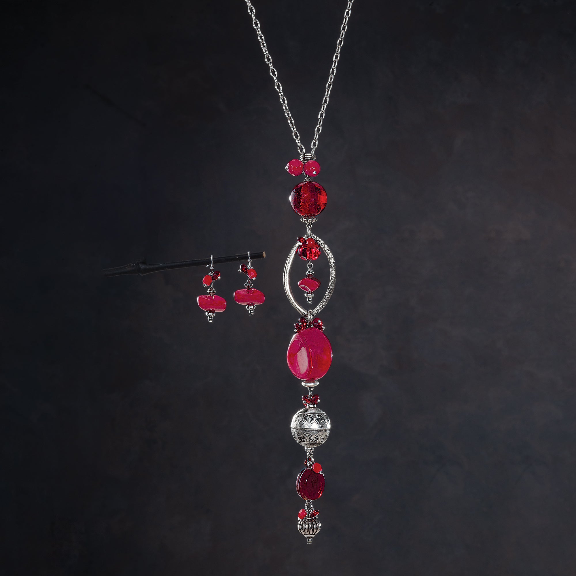 Red Rocks Necklace & Earrings Set