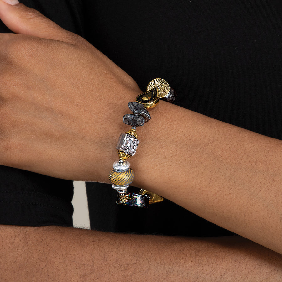 Safari Chic Beaded Stretch Bracelet (Preorder)