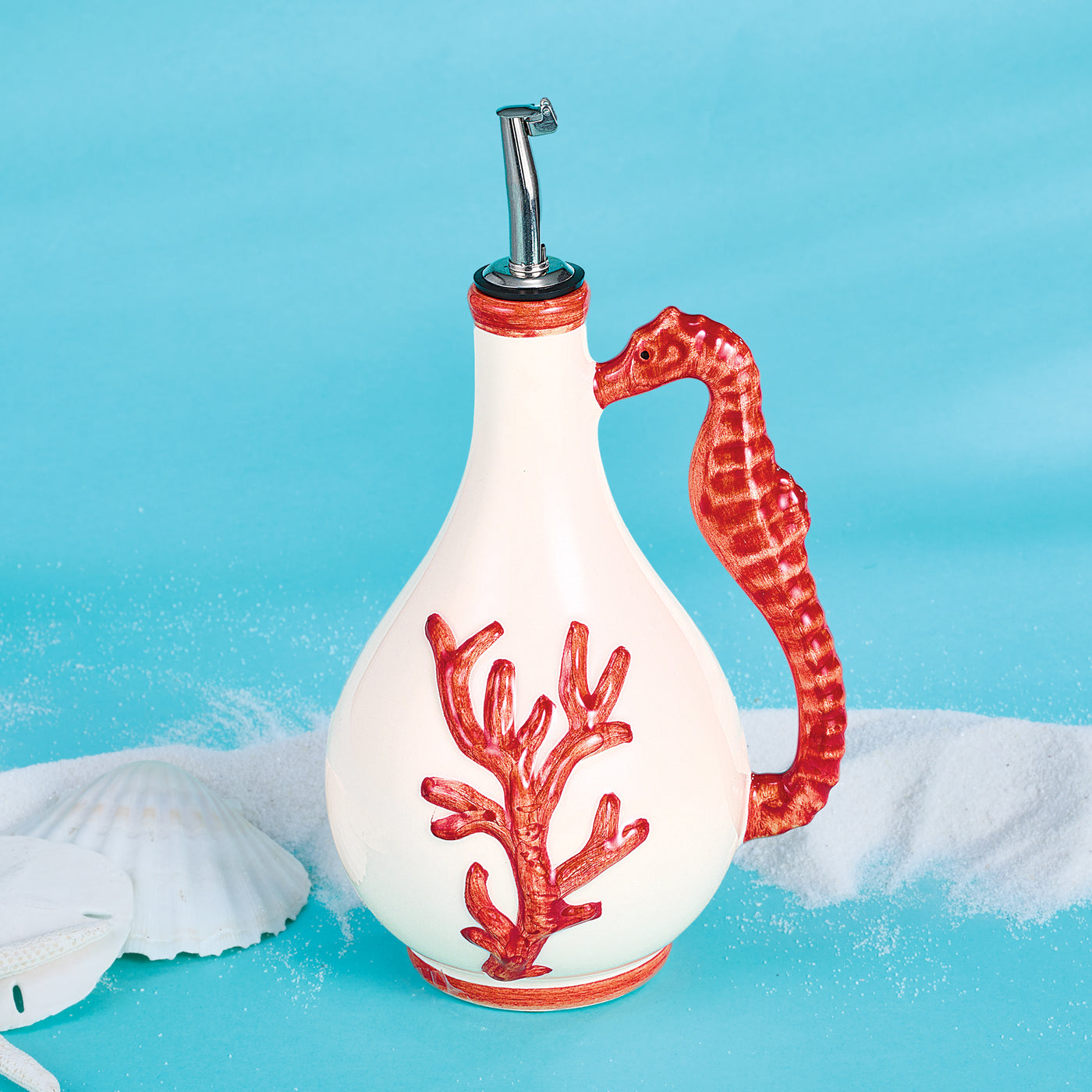 Seashell Chic Olive Oil Decanter