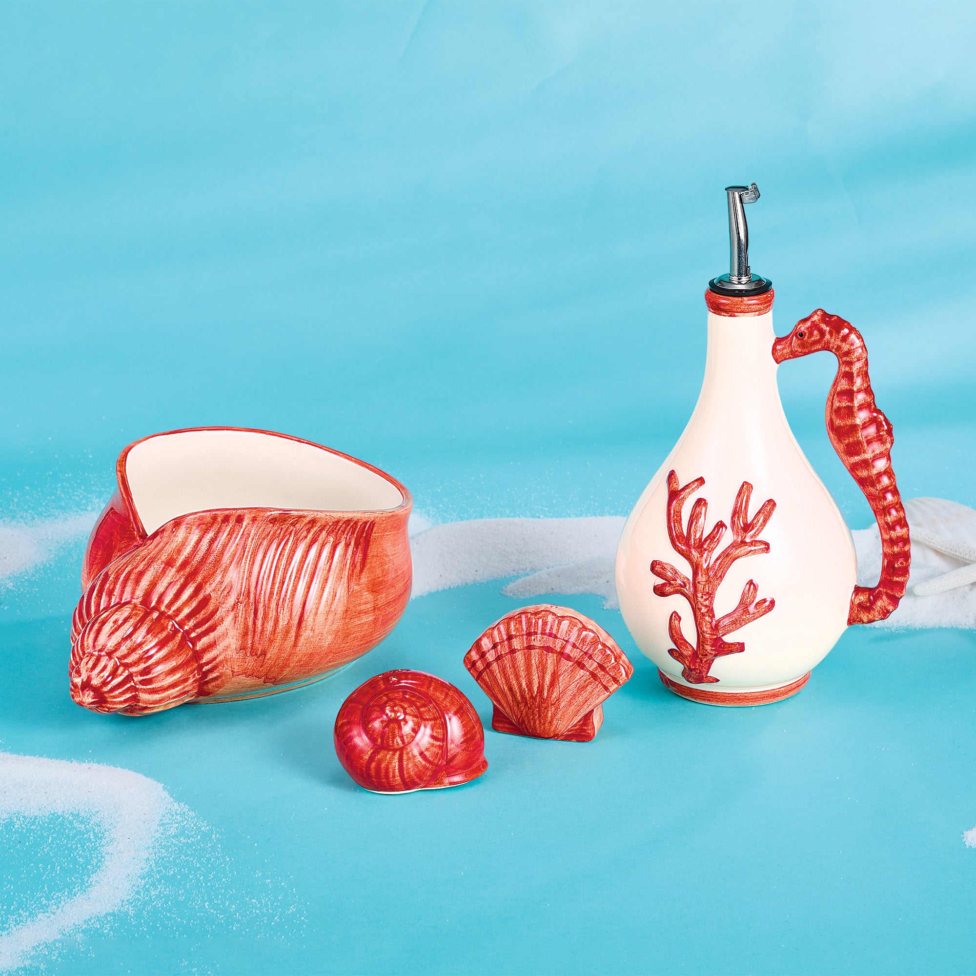 Seashell Chic Olive Oil Decanter