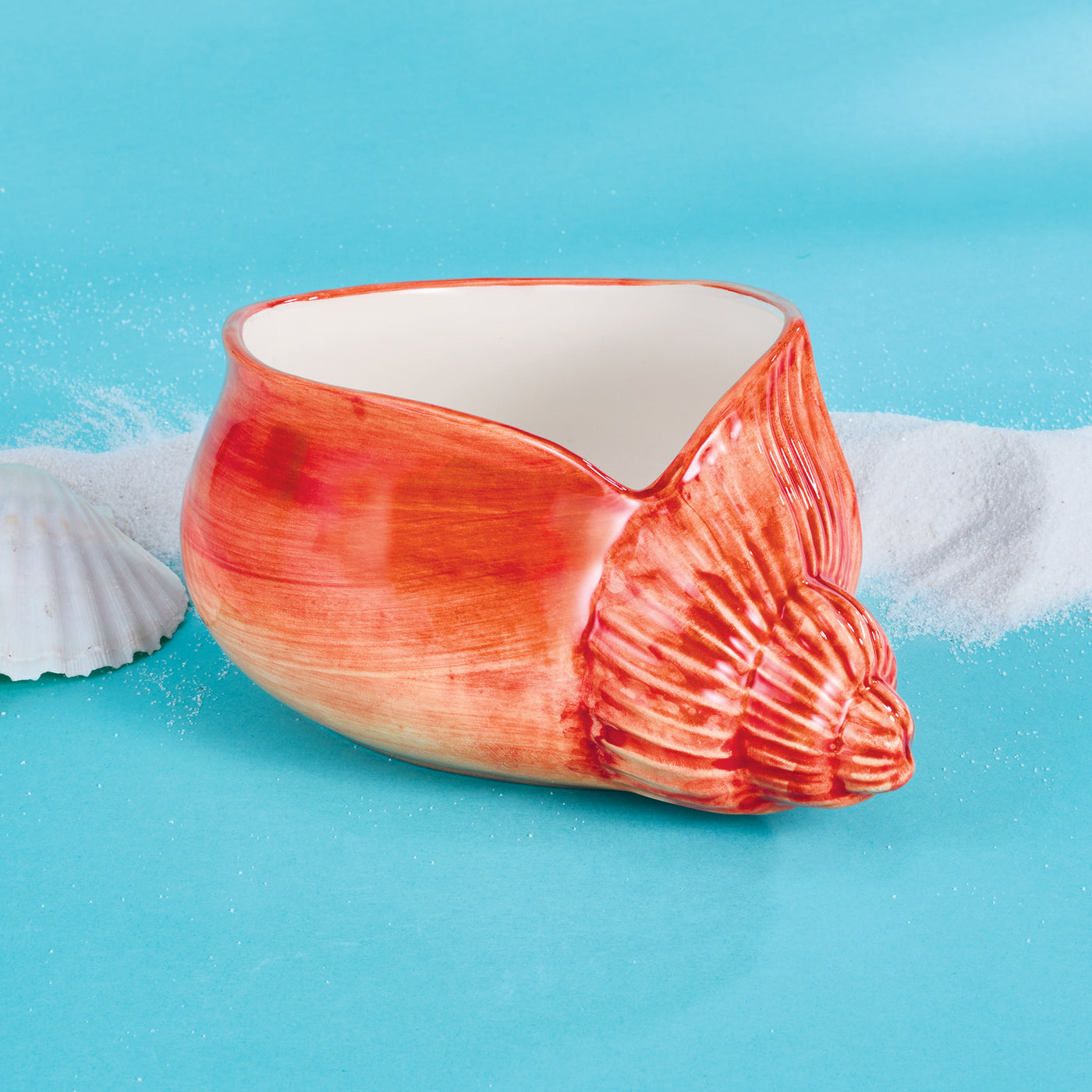 Seashell Chic Coral Shell Serving Bowl