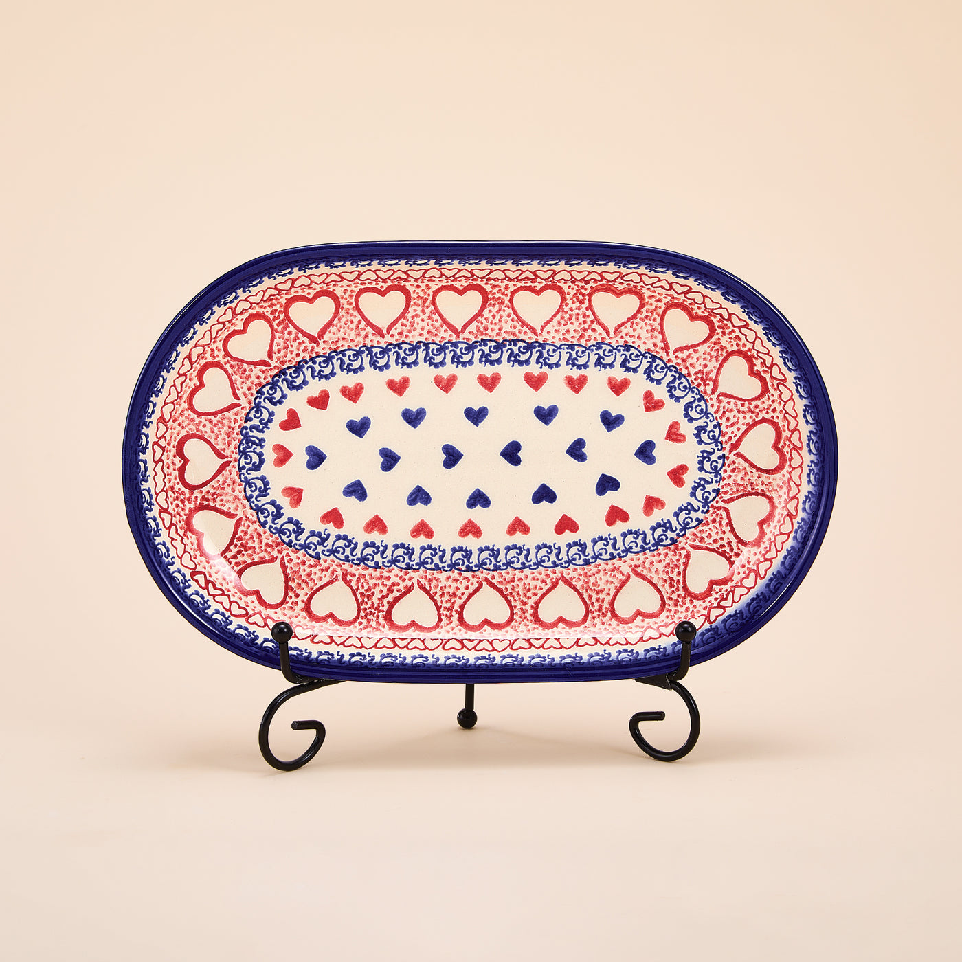 Polish Pottery Lovely in Lace Oval Platter (Preorder)