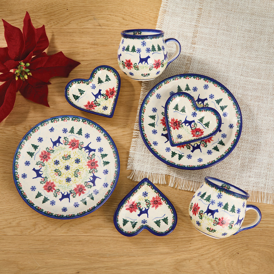 Polish Pottery Festive Felines Small Plate