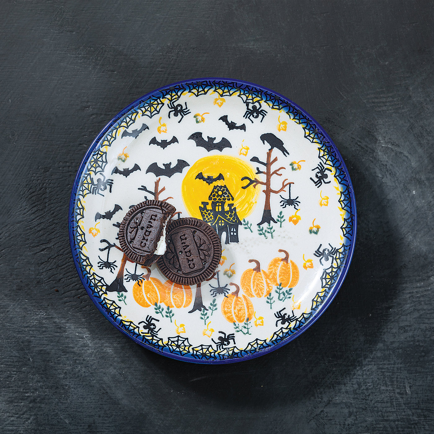 Polish Pottery Going Batty Small Plate