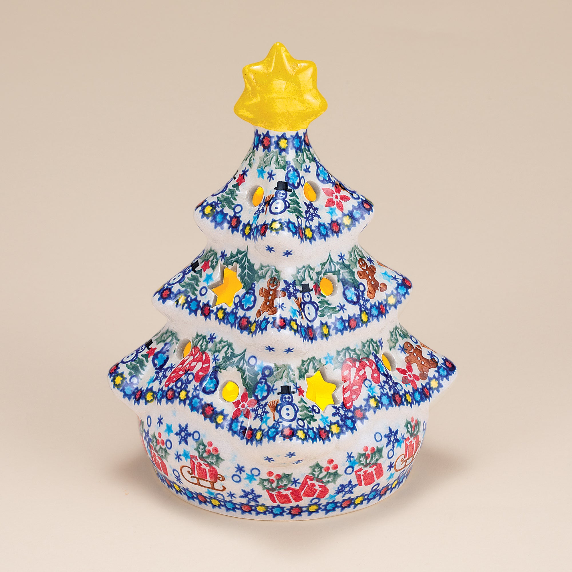 Polish Pottery 2024 Holiday Tree Luminary