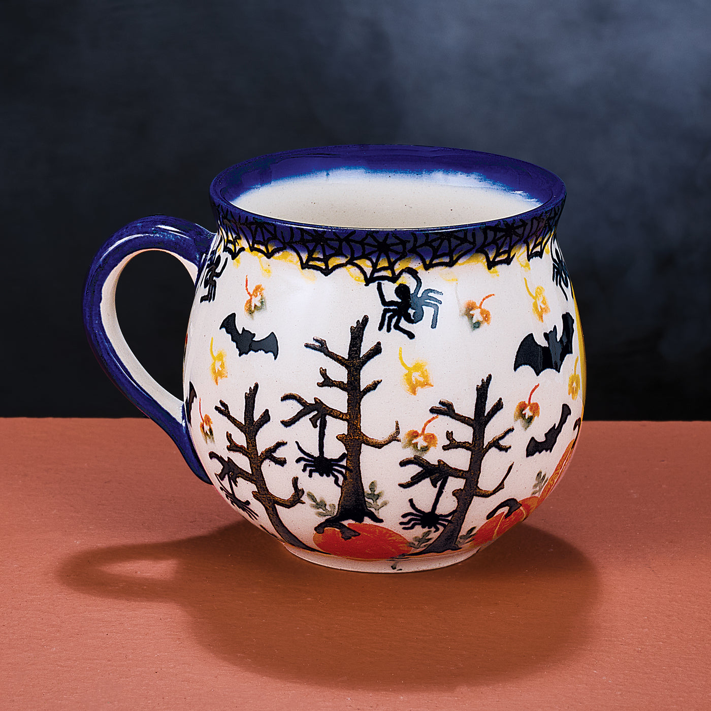 Polish Pottery Going Batty Bubble Mug, 11oz.