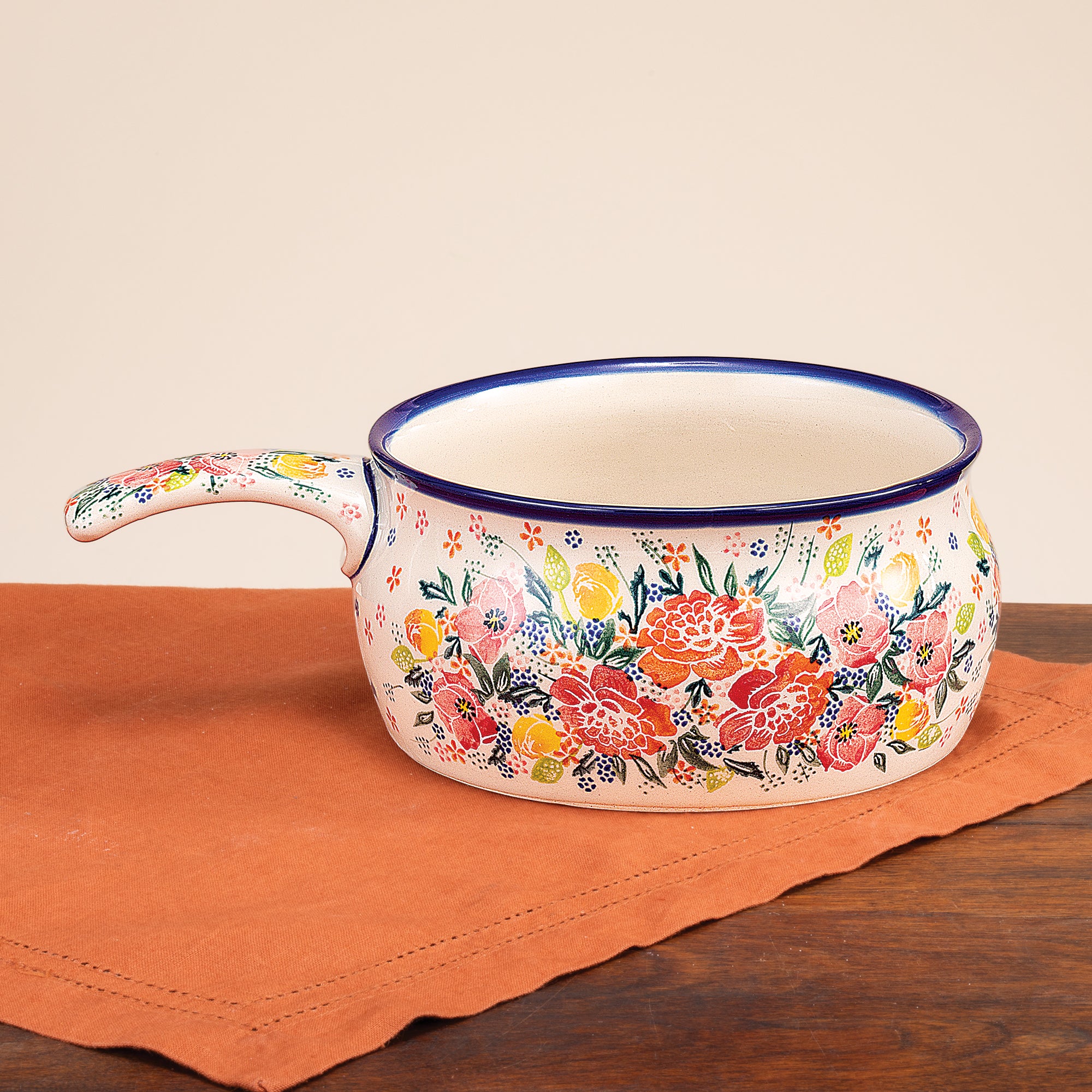 Polish Pottery Beauty In Bloom Soup Crock