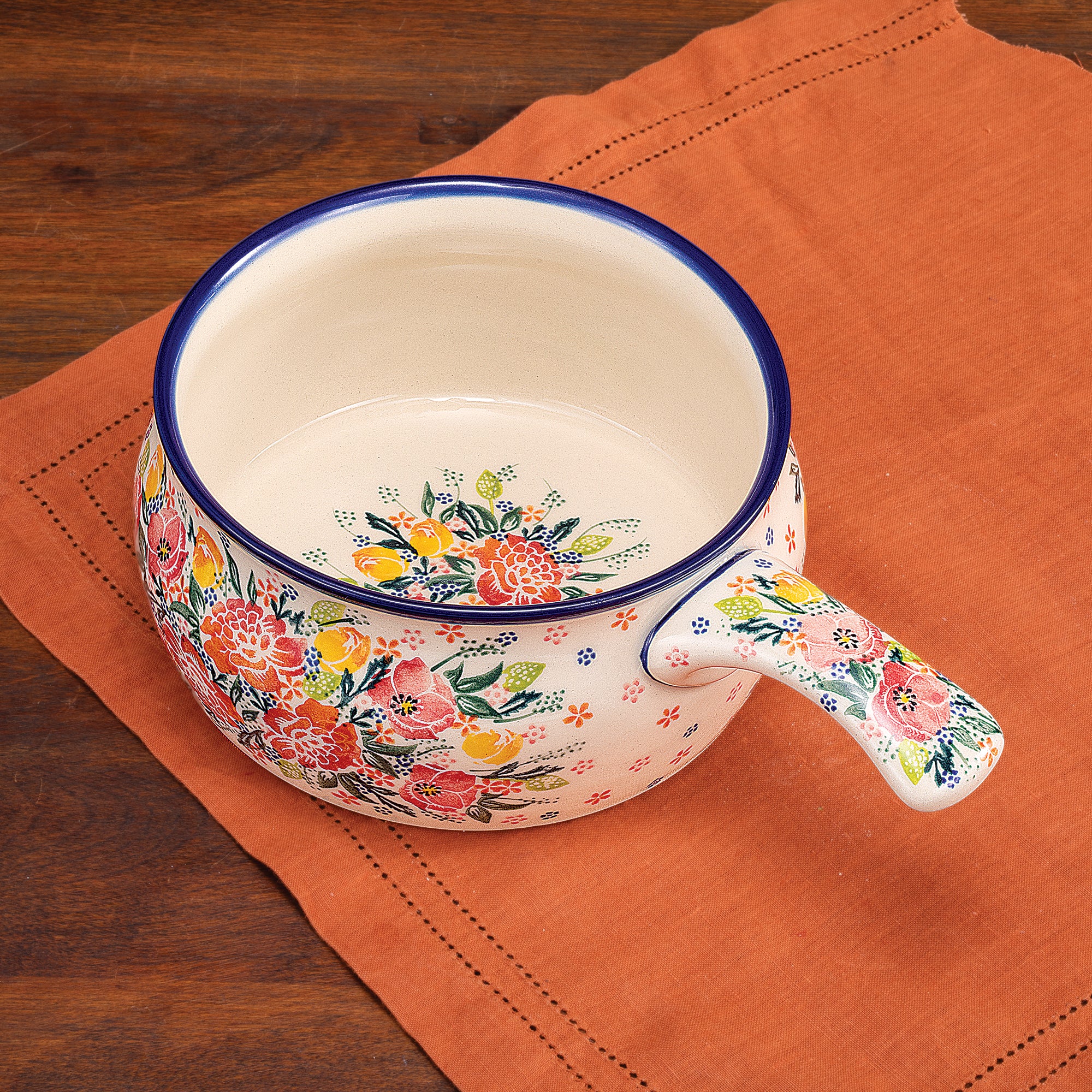 Polish Pottery Beauty In Bloom Soup Crock