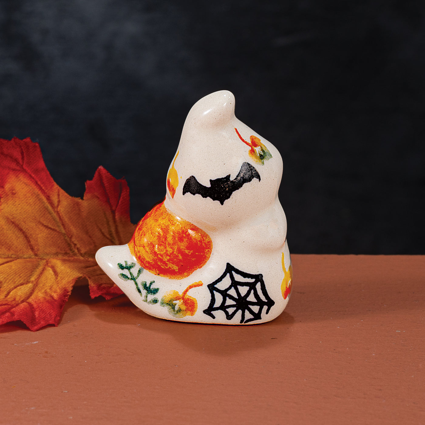 Polish Pottery Going Batty Small Ghost Figurine (Preorder)