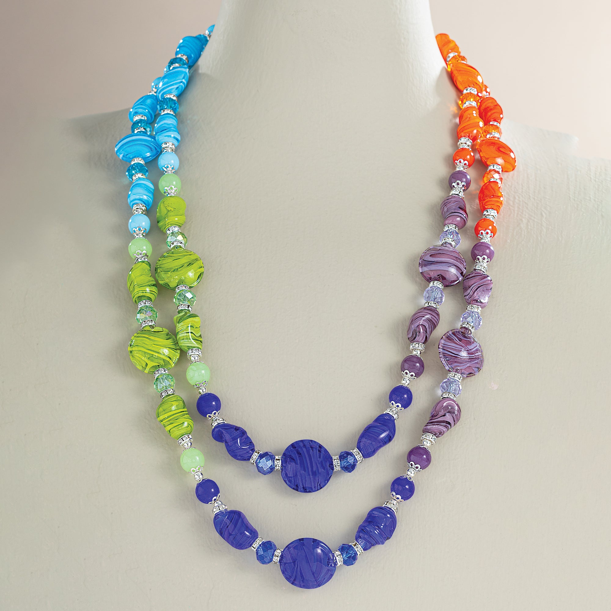 Murano Glass Cliffs Of Cinque Terre Necklace