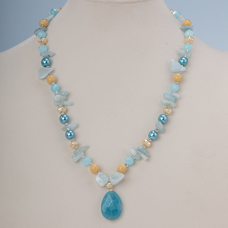 Murano Glass Spectacular Sky Blue Necklace