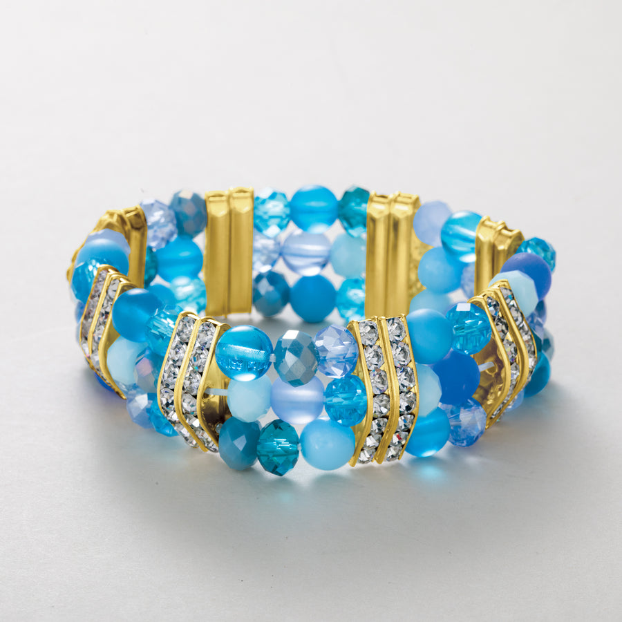 Murano Glass Santorini Blues Bracelet (Preorder)