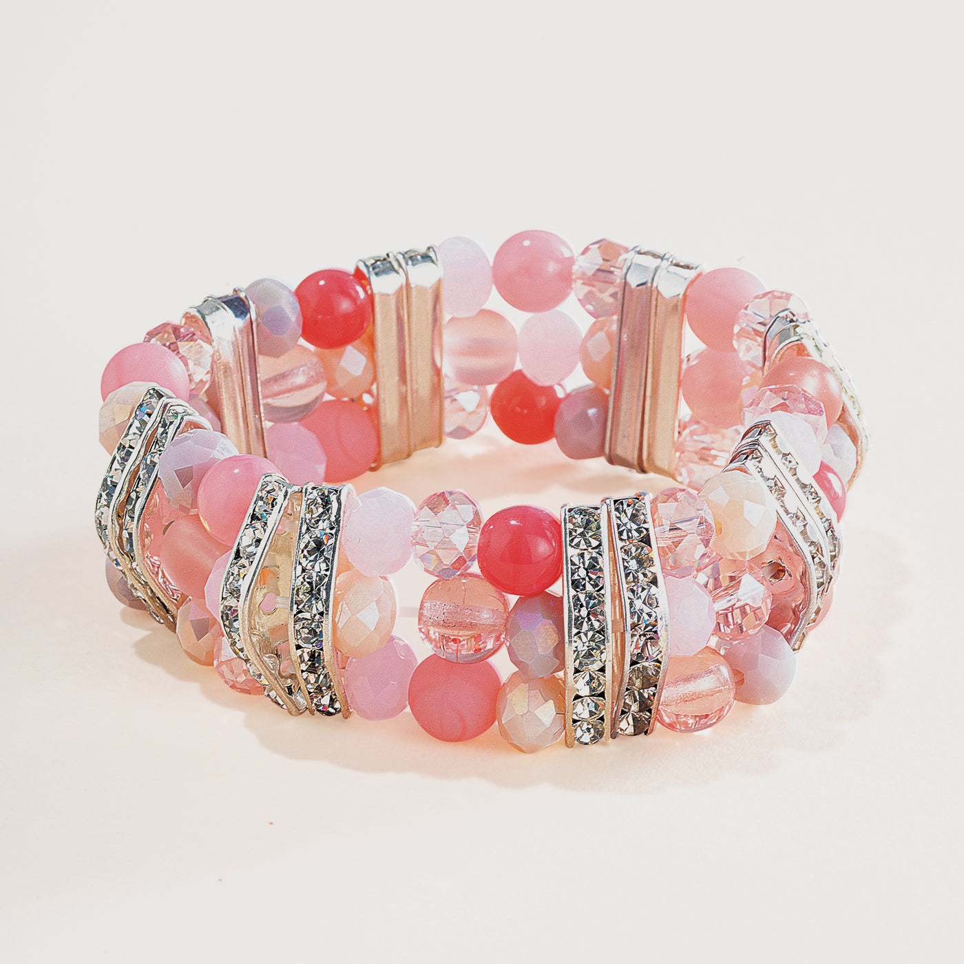 Murano Glass Pink & Pearl Bracelet (Preorder)