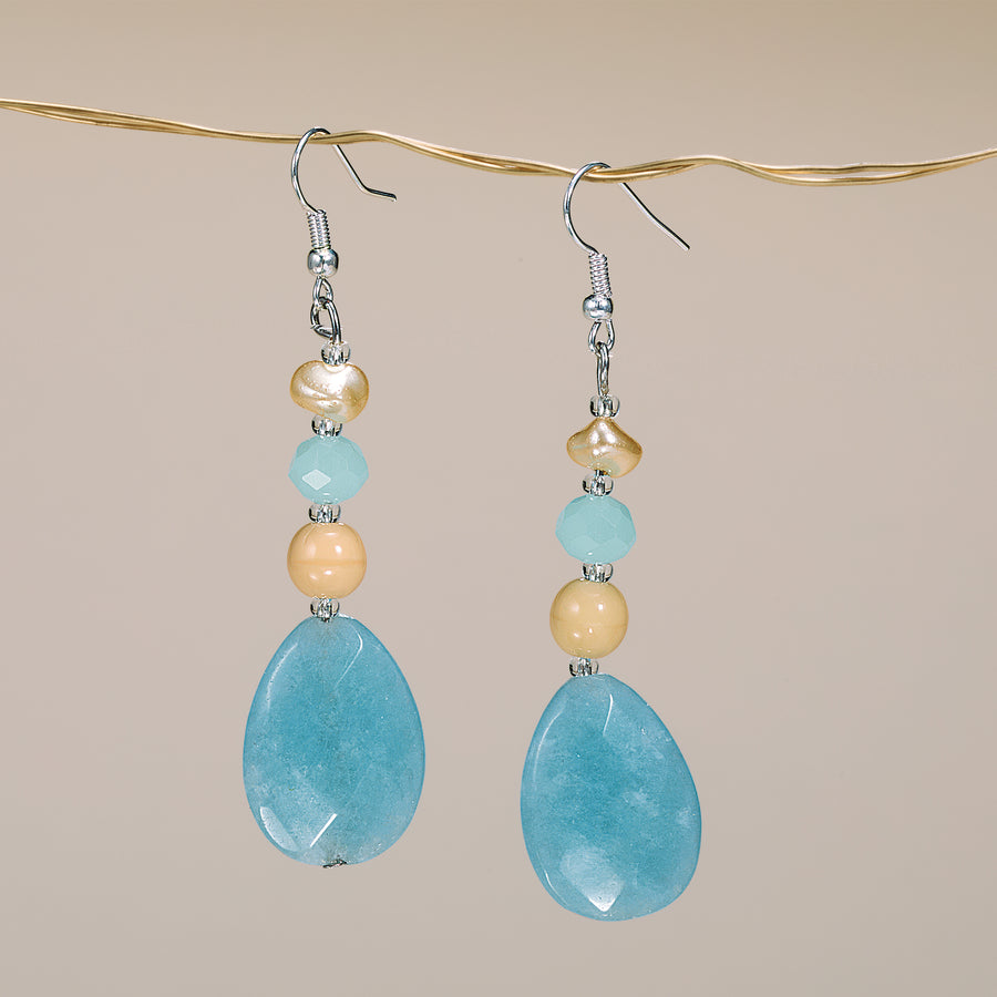 Murano Glass Spectacular Sky Blue Earrings