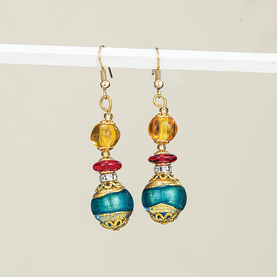Chasing Rainbows Murano Glass Earrings