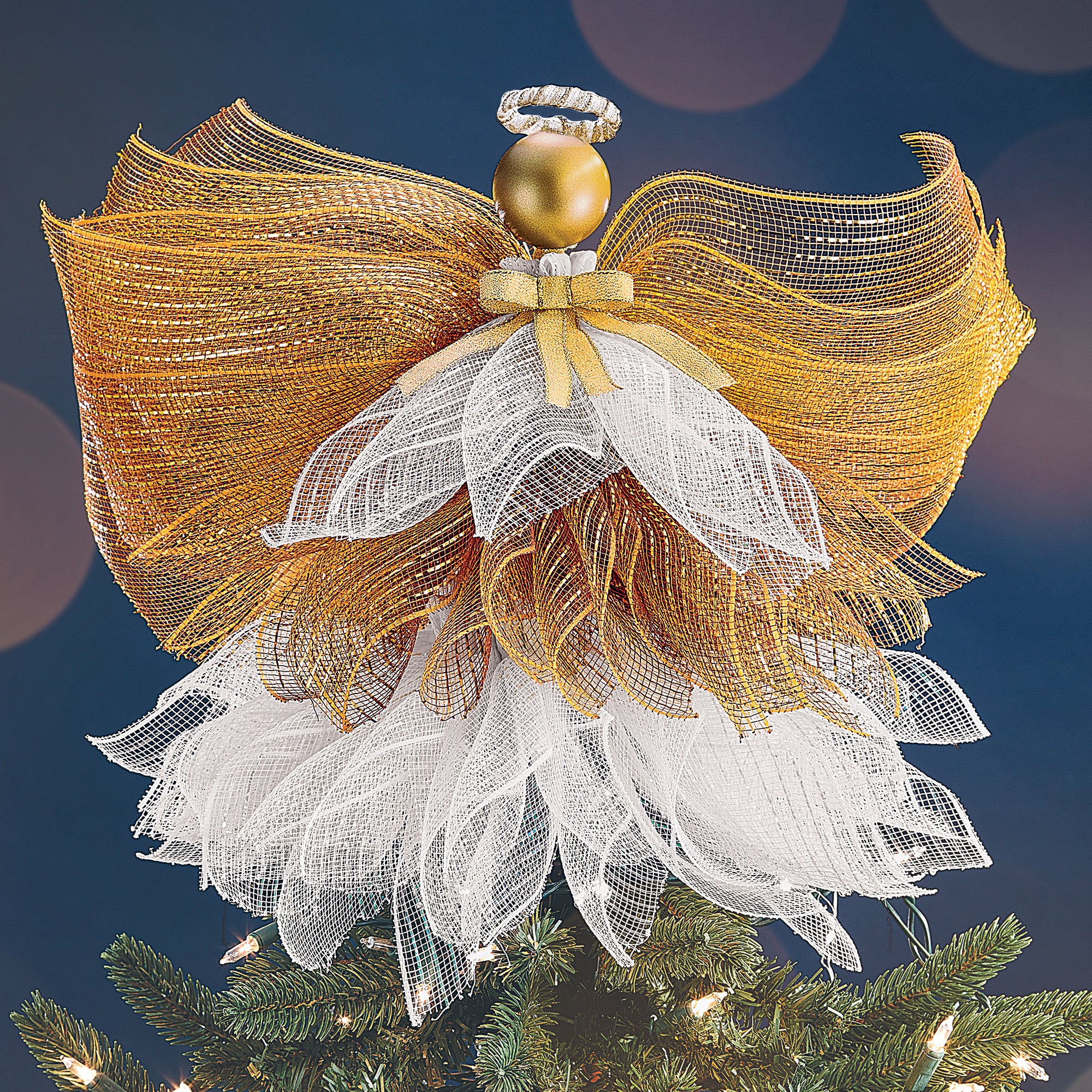 Angelica Sculpted Decorative Angel Tree Topper (Preorder)