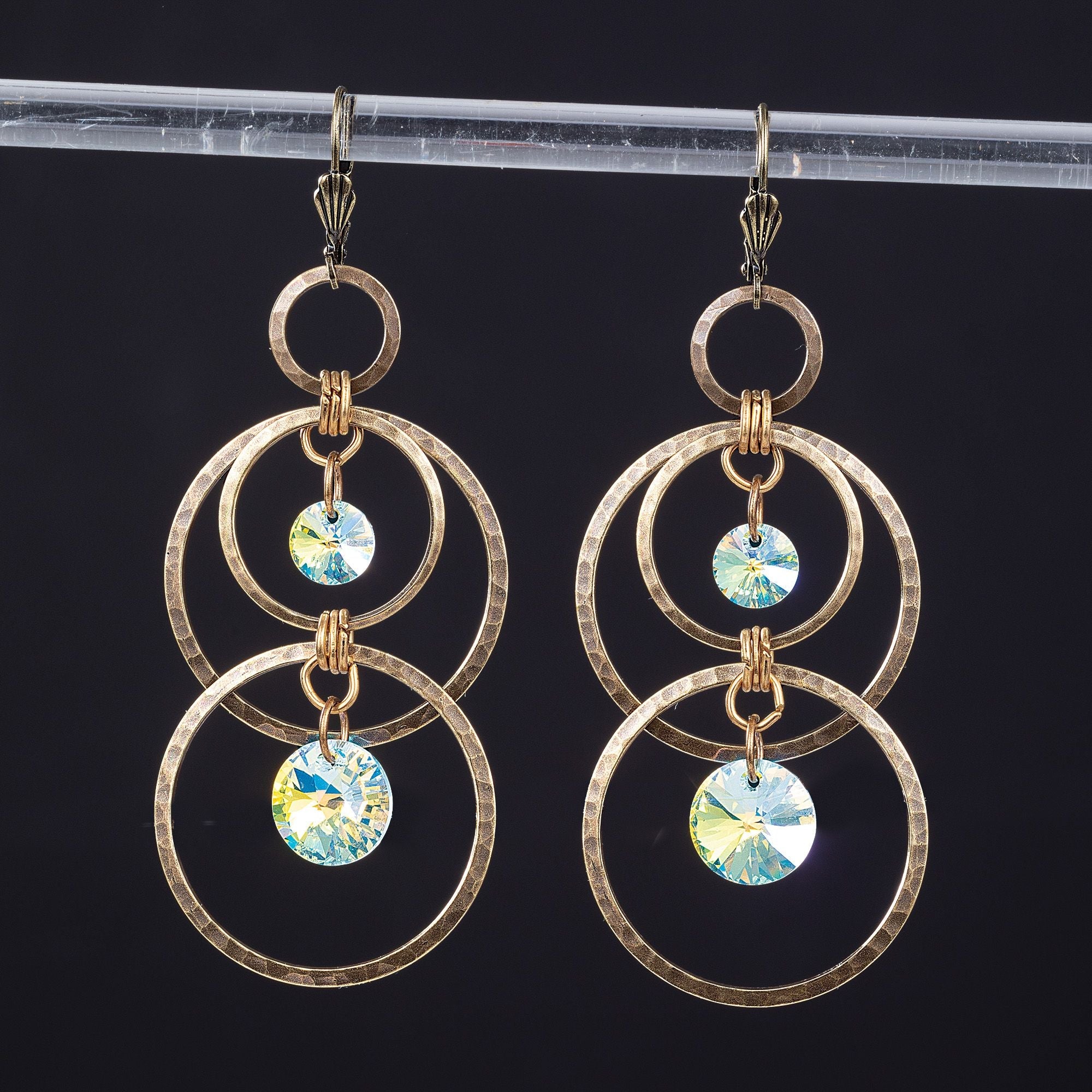 European Crystal Sparkling Circle Earrings