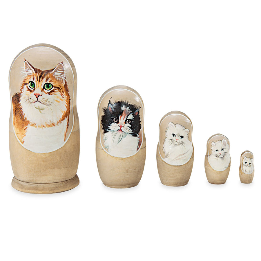 Hand Painted Cat Nesting Dolls