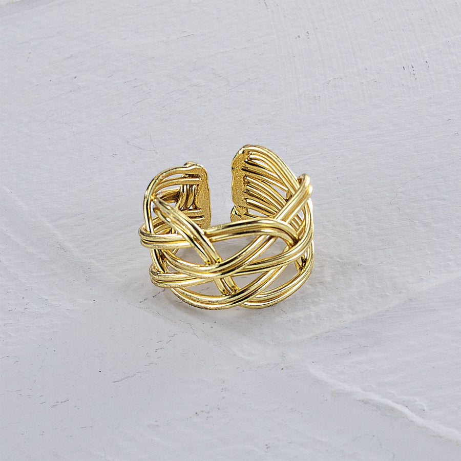 The Gold Standard Braid Adjustable Ring (Preorder)