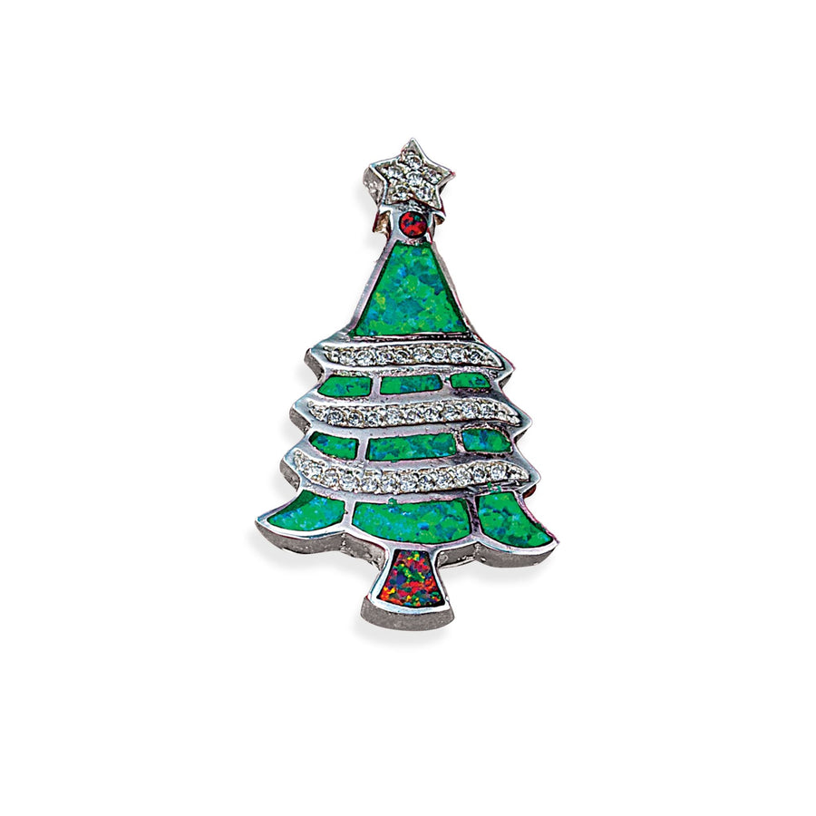 Leon Nussbaum's Green Opal Christmas Tree Brooch
