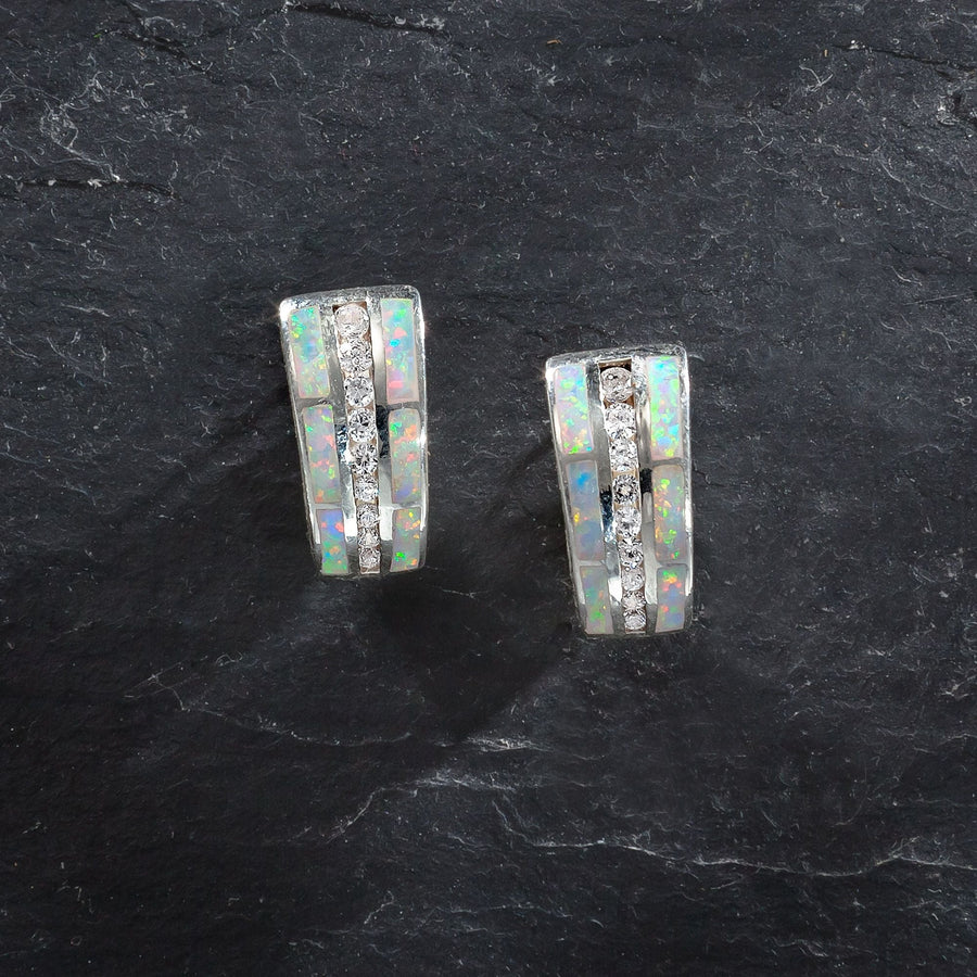 Leon Nussbaum's Opal Half Moon Earrings