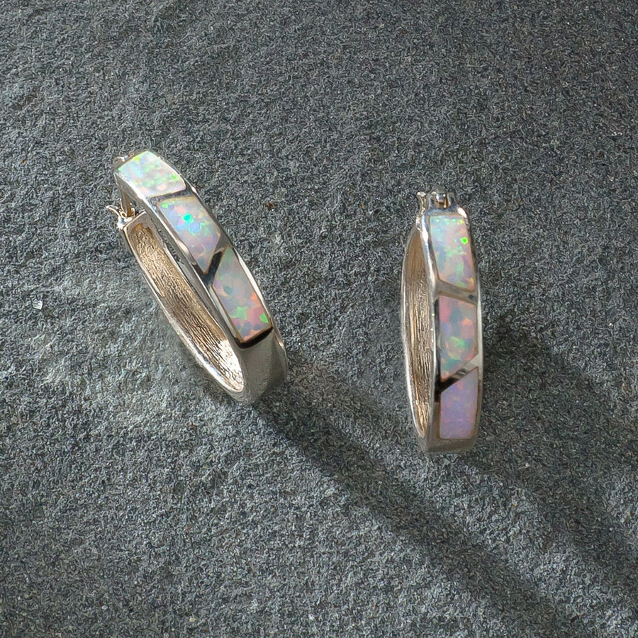 Leon Nussbaum's Dazzling Opal Hoop Earrings