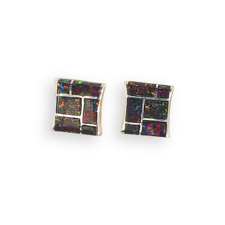 Leon Nussbaum's Black Opal Square Earrings