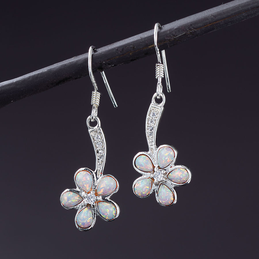 Leon Nussbaum's Flickering Opal Floral Earrings