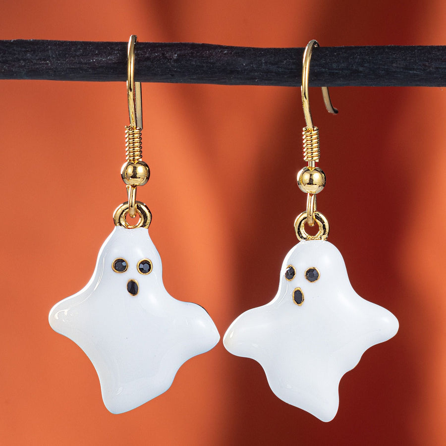 Sparkling Halloween Ghost Earrings