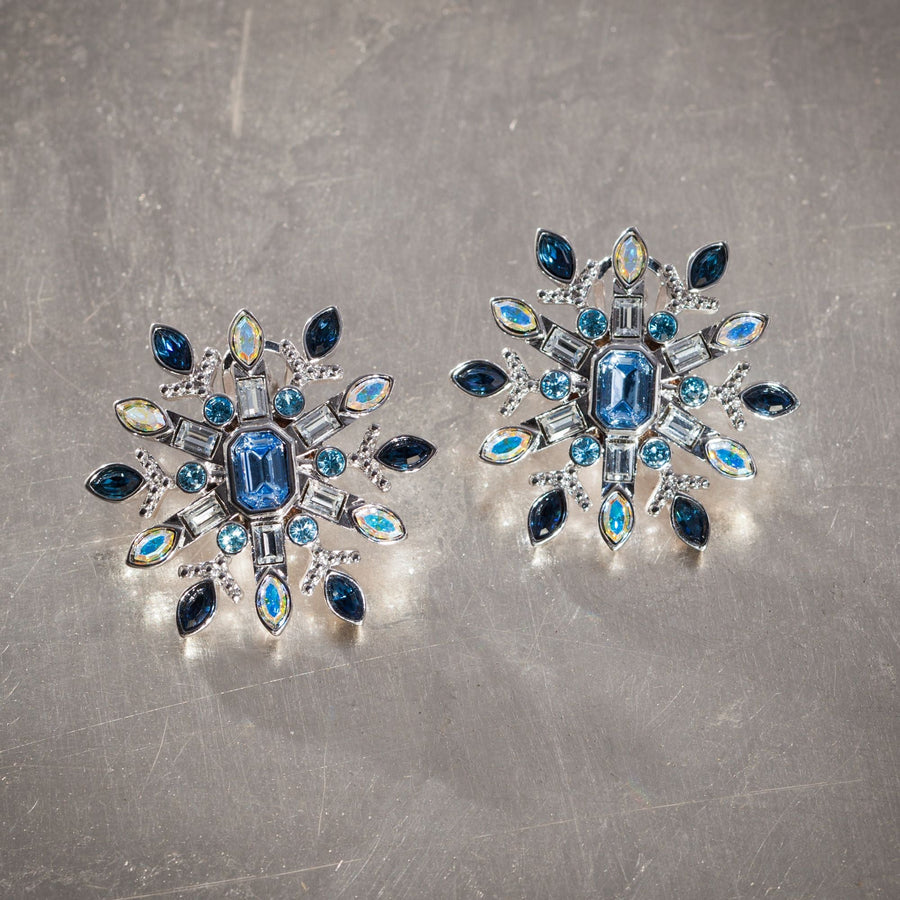 Daniel Lyons' Blue Snowflake Earrings