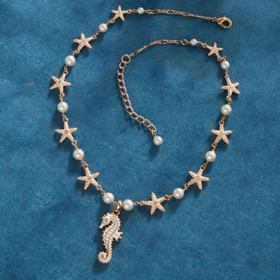 Daniel Lyons' Coastal Seahorse & Starfish Necklace