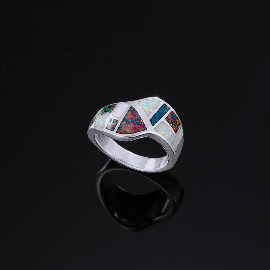 Leon Nussbaum's Black & White Opal Ring