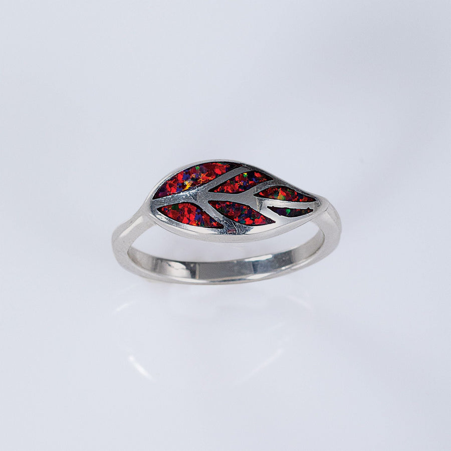 Leon Nussbaum's Mexican Fire Opal Leaf Ring