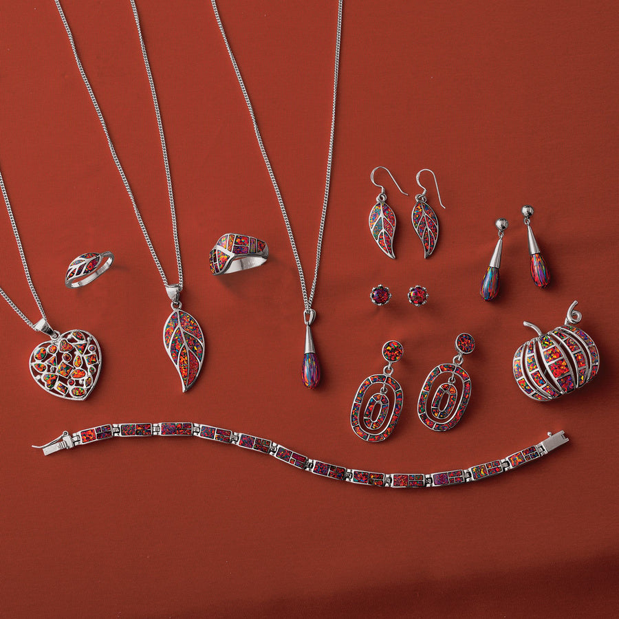 Leon Nussbaum's Mexican Fire Opal Stud Earrings
