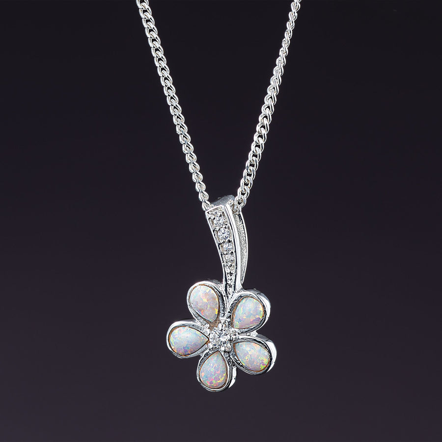 Leon Nussbaum's Flickering Opal Floral Necklace
