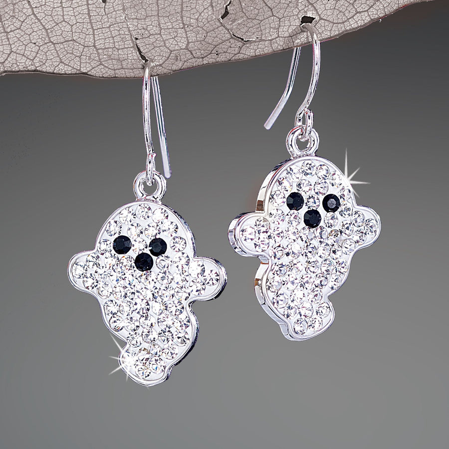 Sparkling Crystal Ghost Earrings