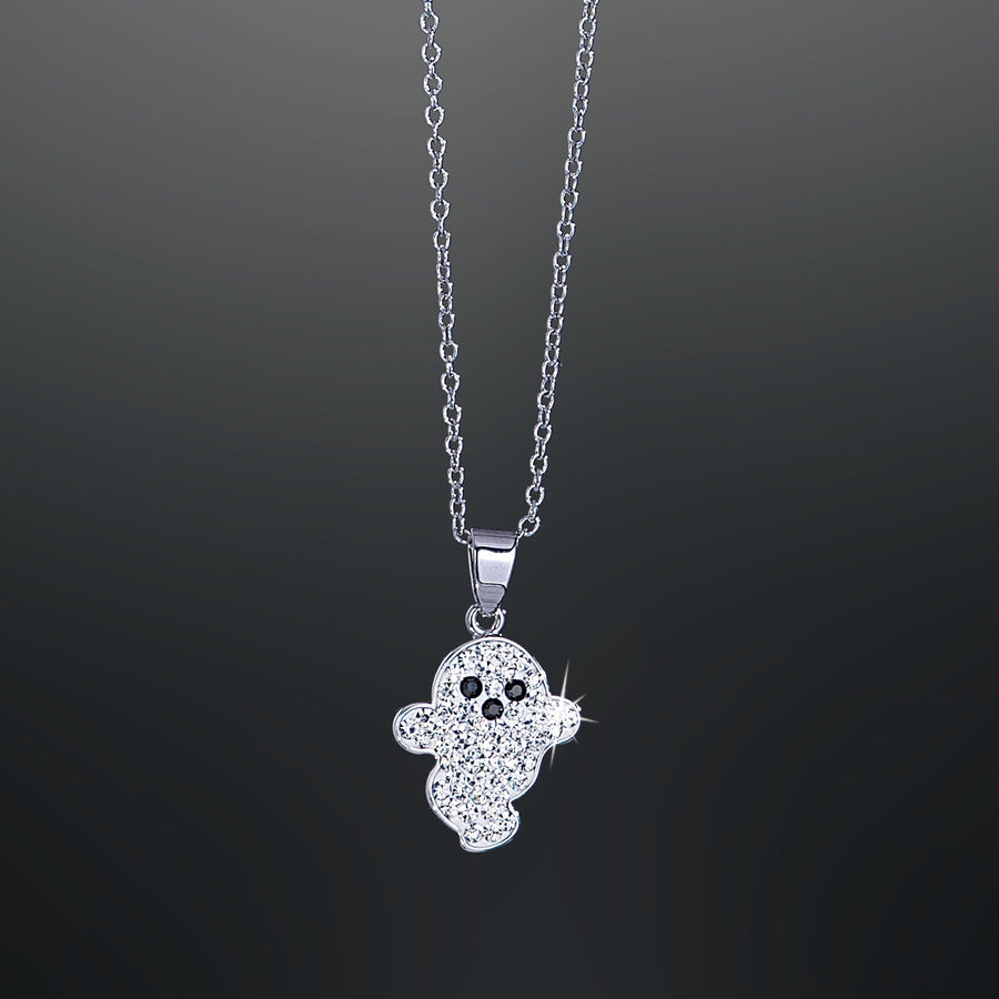 Sparkling Crystal Ghost Necklace