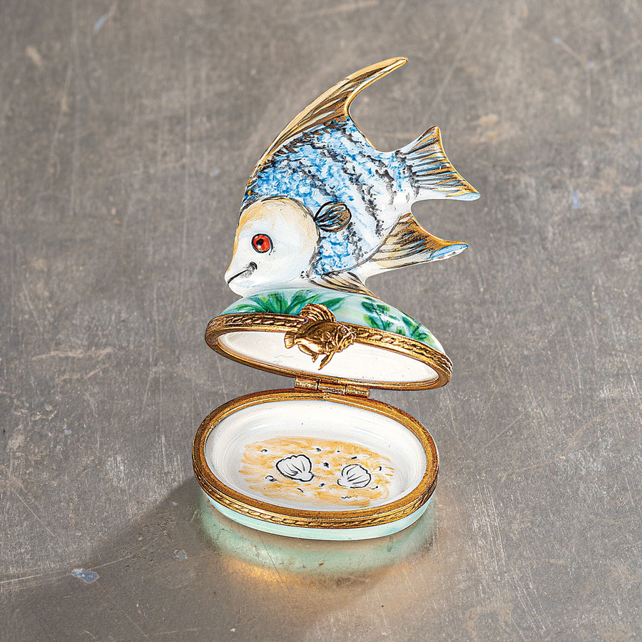 Limoges Porcelain Underwater Treasures Fish Box