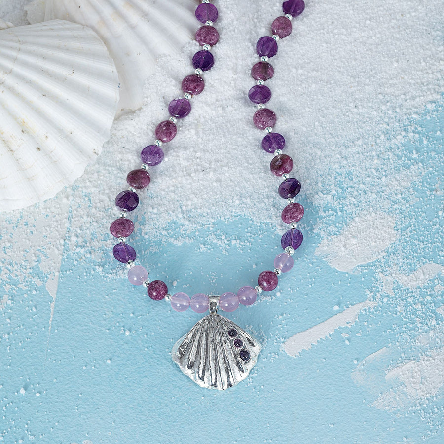 Avi's Semi-Precious Stones Seashell Necklace