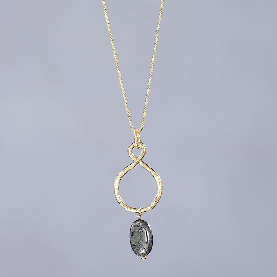 ''Sun-Struck'' Pyrite Infinity Necklace