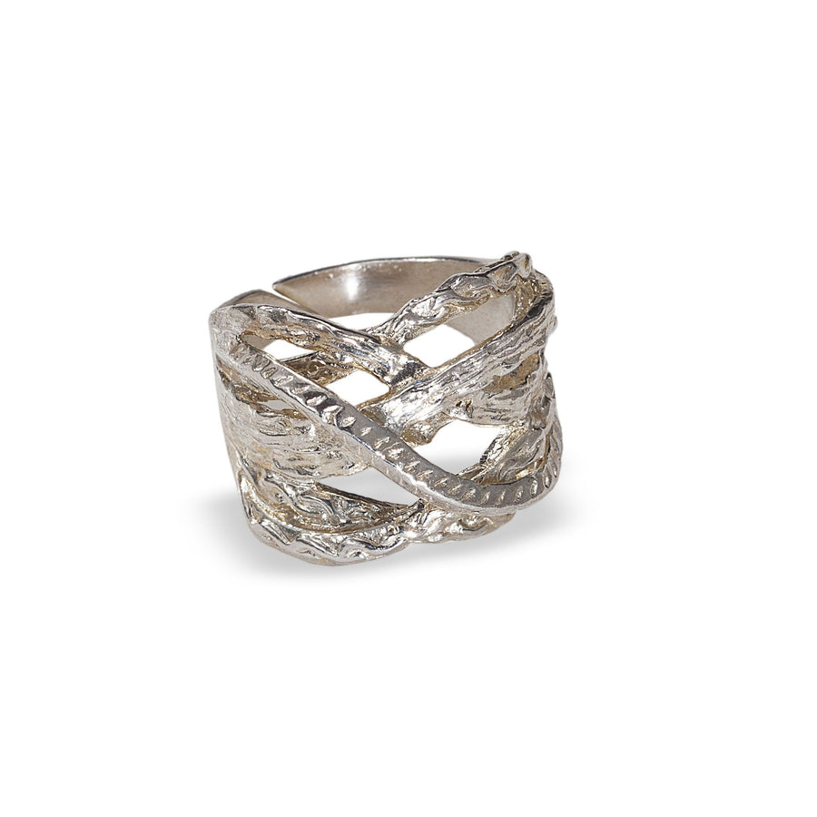 Avi's Sterling Silver Braided Adjustable Ring