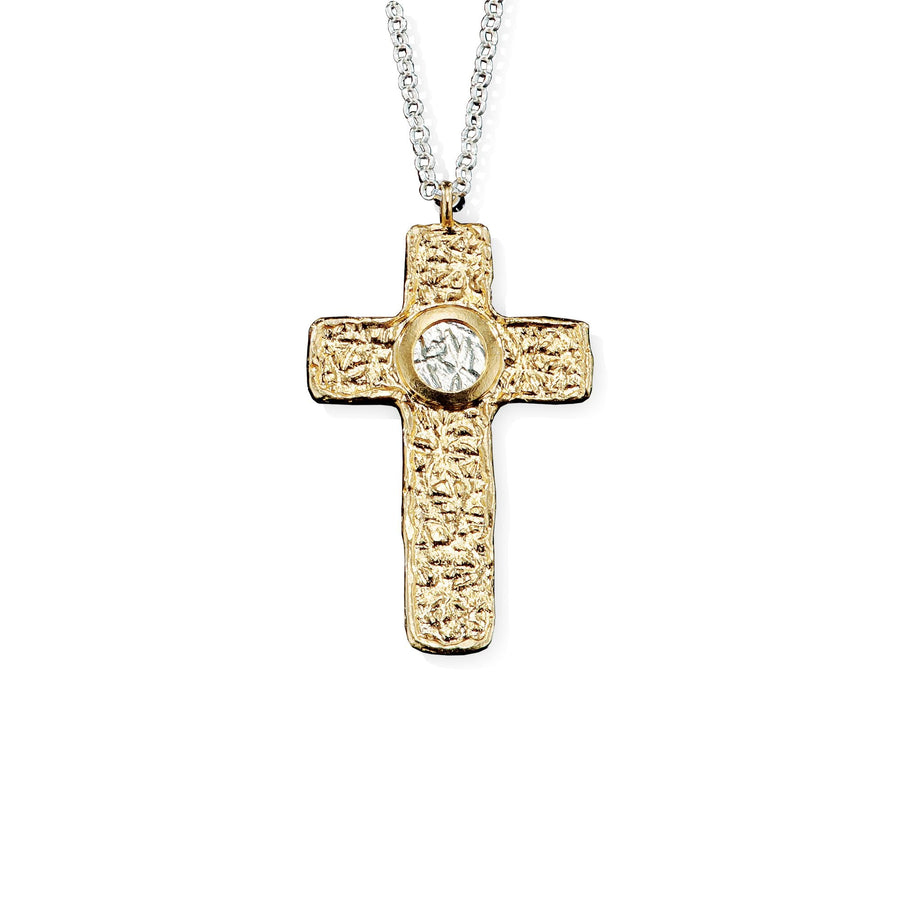 Avi's Gold & Silver Cross Necklace